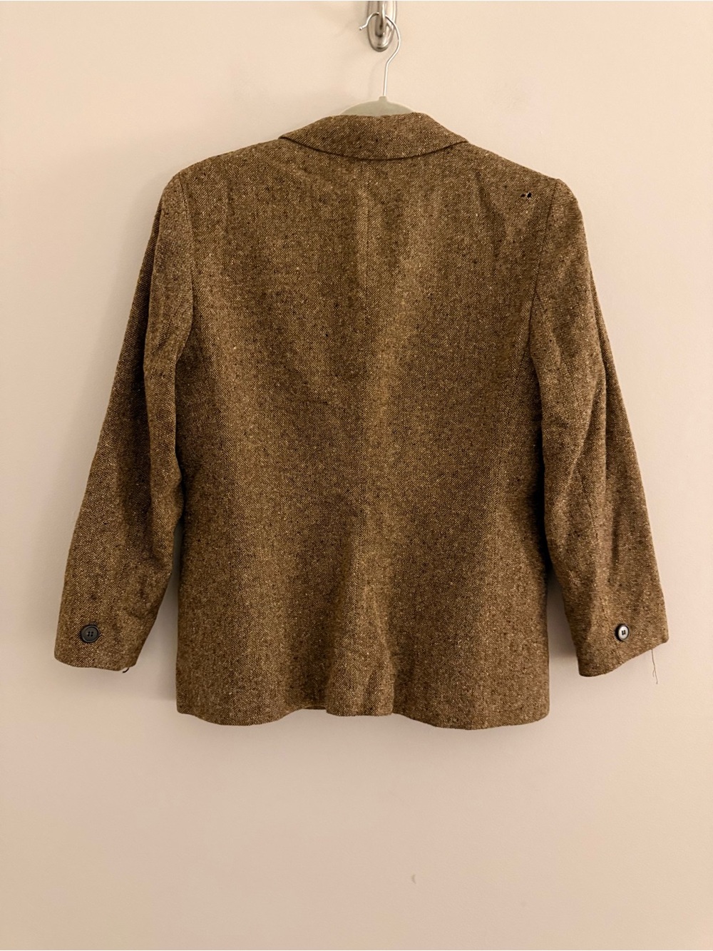 Jones New York Brown Tweed Wool Blend Blazer Size 8 Career Office Jacket - Picture 8 of 12